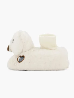 Cupcake Couture Witte Pantoffel Beer-Kinderen Jongensschoenen