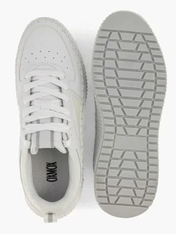 Oxmox Witte Platform Sneaker-Dames Sneakers