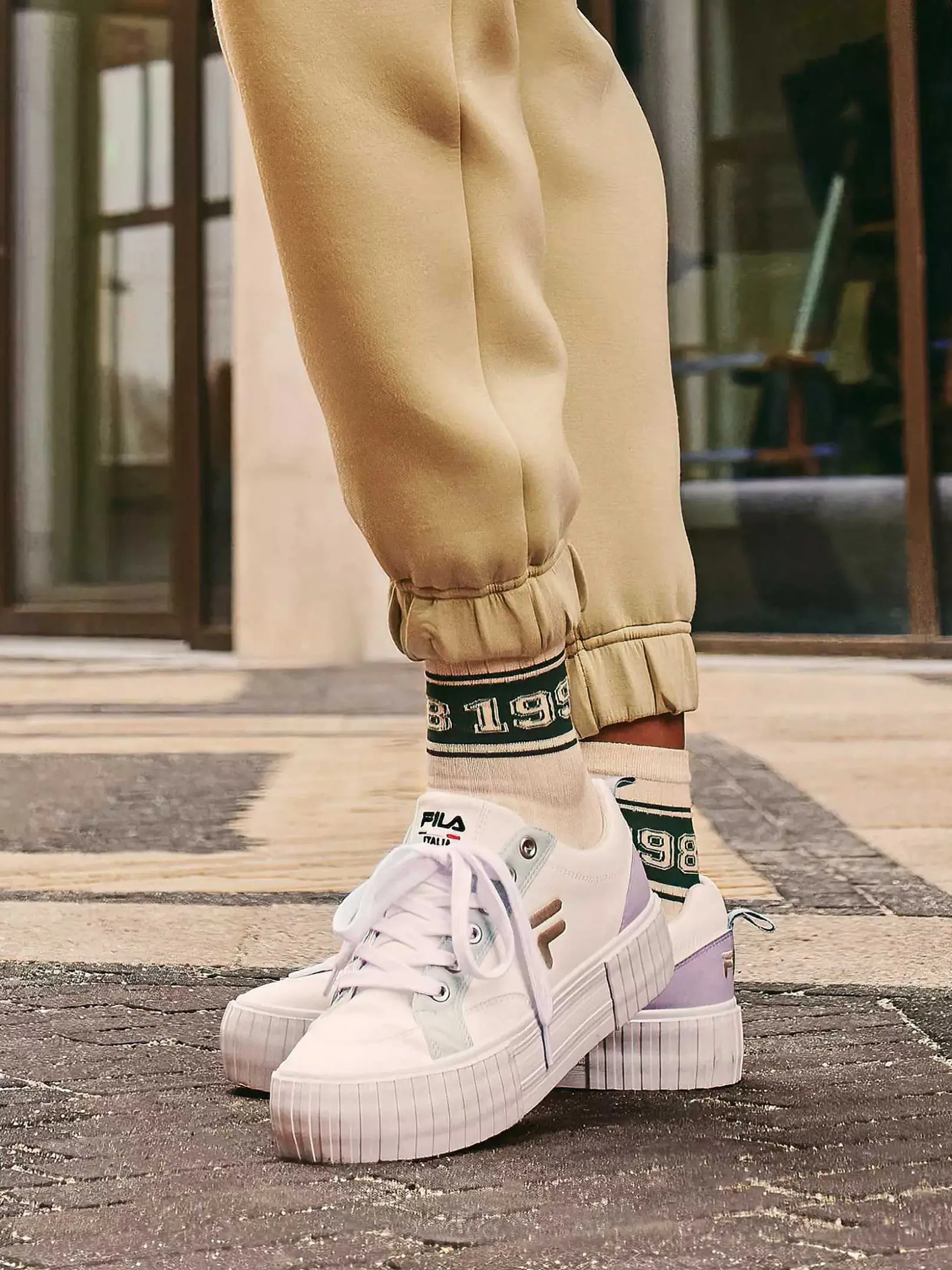 FILA Witte Platform Sneaker-Dames Sneakers