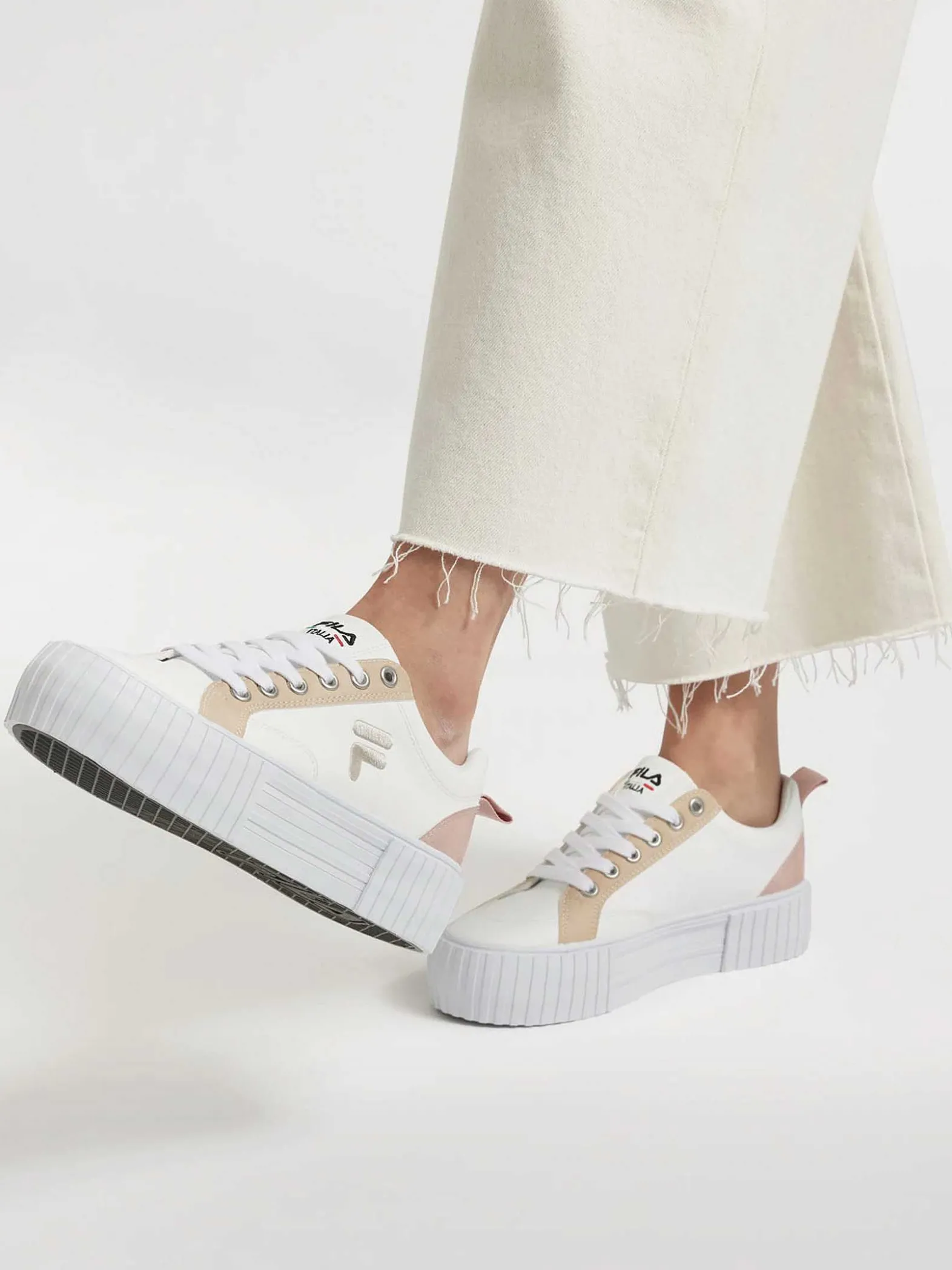 FILA Witte Platform Sneaker-Dames Sneakers