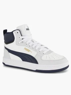 Puma Witte Caven 2.0 Mid Jr-Kinderen Jongensschoenen