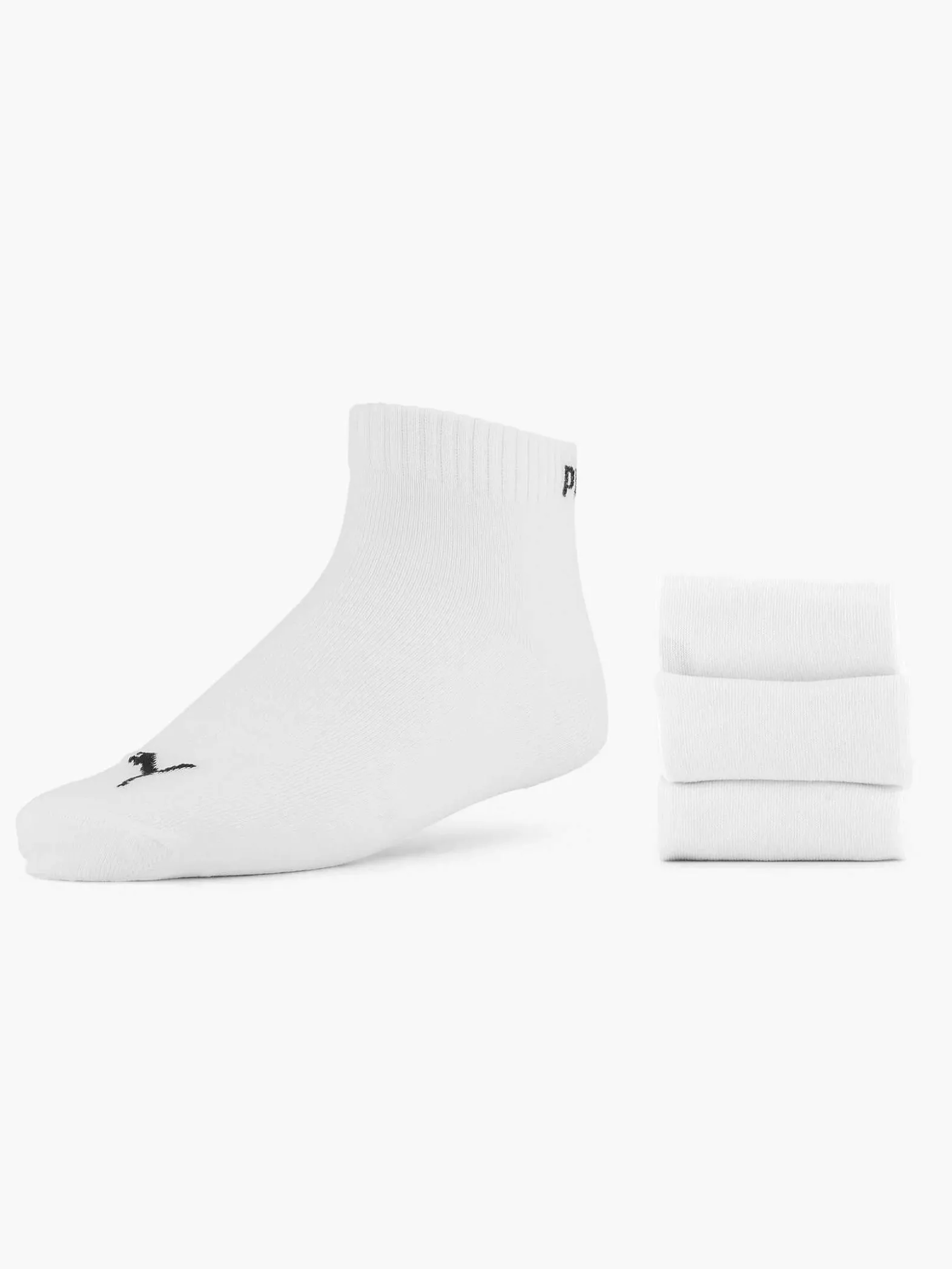 Puma Witte Quarter Plain 3 Pak 43-46-Heren Sokken