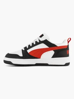 Puma Witte Rebound V6 Lo Jr-Kinderen Jongensschoenen
