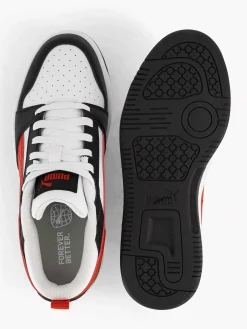 Puma Witte Rebound V6 Lo Jr-Kinderen Jongensschoenen