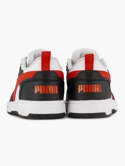Puma Witte Rebound V6 Lo Ps-Kinderen Jongensschoenen