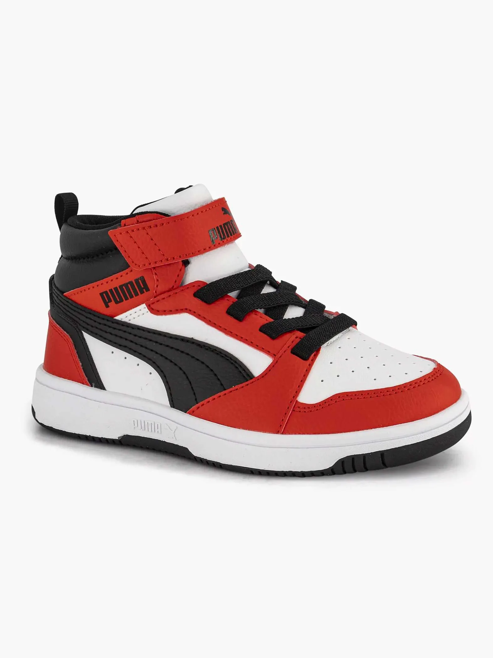 Puma Witte Rebound V6 Mid Ac+ Ps-Kinderen Jongensschoenen