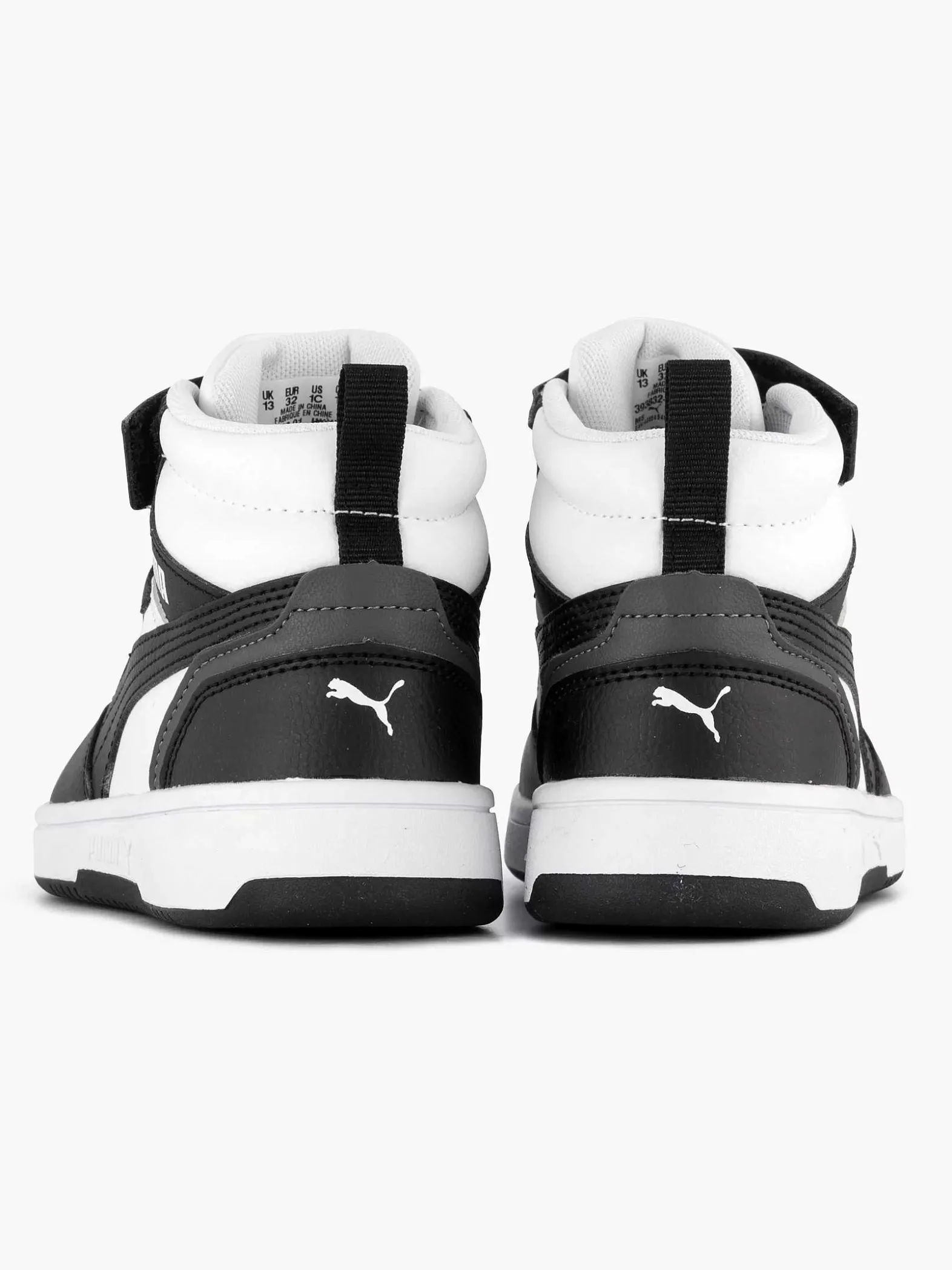 Puma Witte Rebound V6 Mid Ac+ Ps-Kinderen Jongensschoenen
