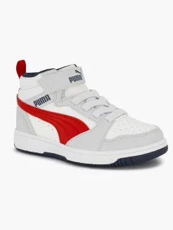 Puma Witte Rebound V6 Mid Ac+ Ps-Kinderen Babyschoenen