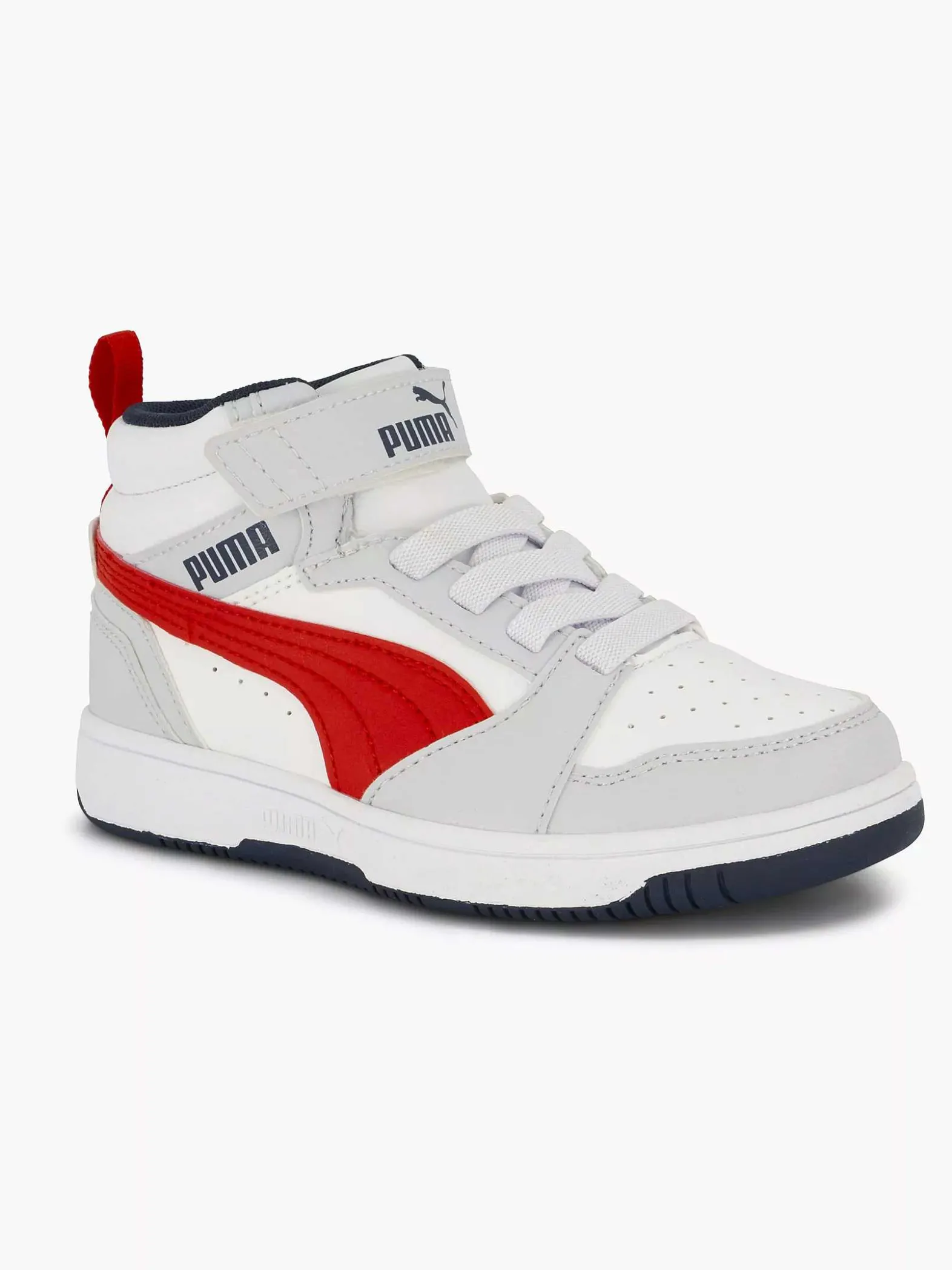 Puma Witte Rebound V6 Mid Ac+ Ps-Kinderen Babyschoenen