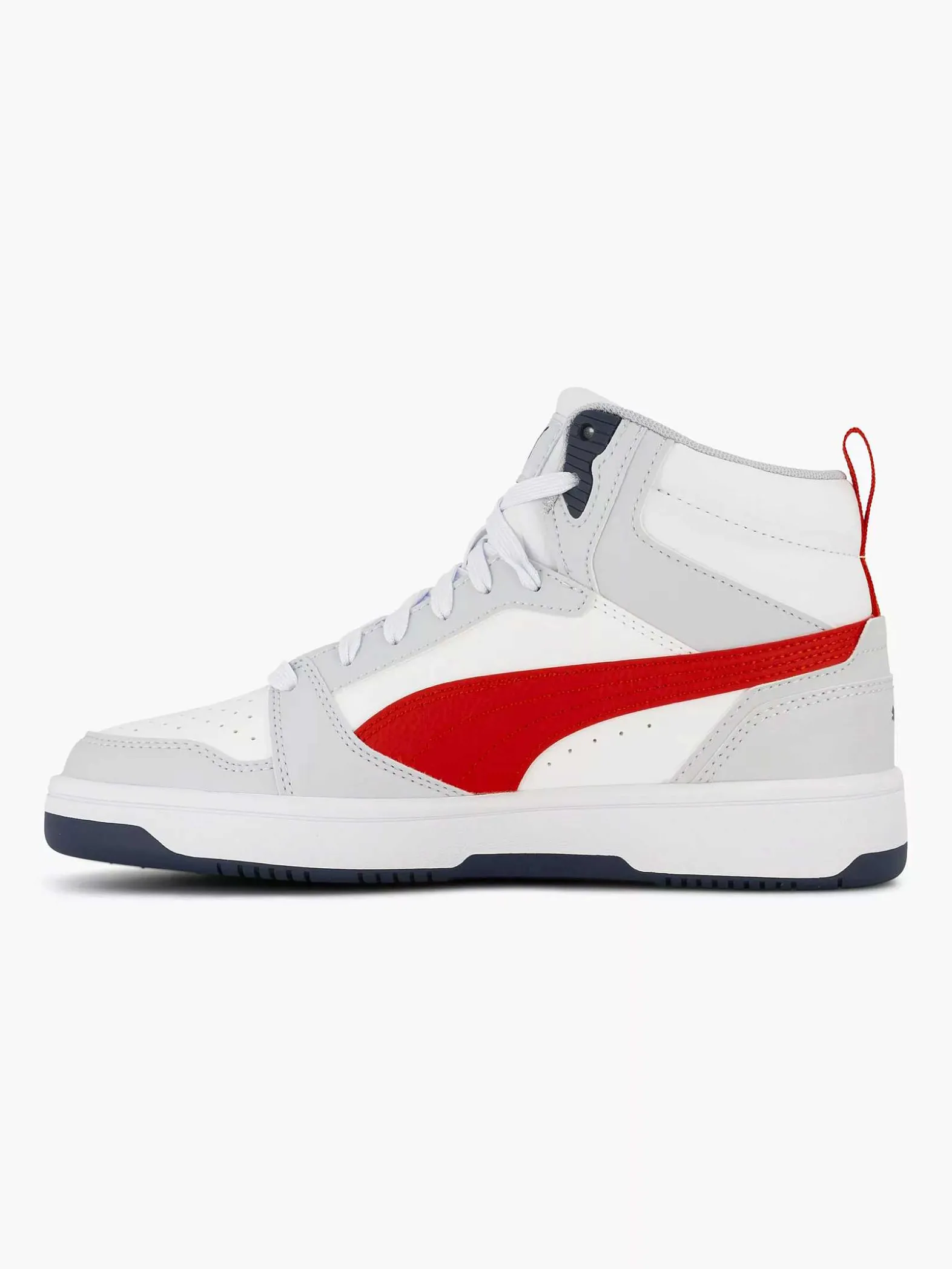 Puma Witte Rebound V6 Mid Jr-Kinderen Jongensschoenen