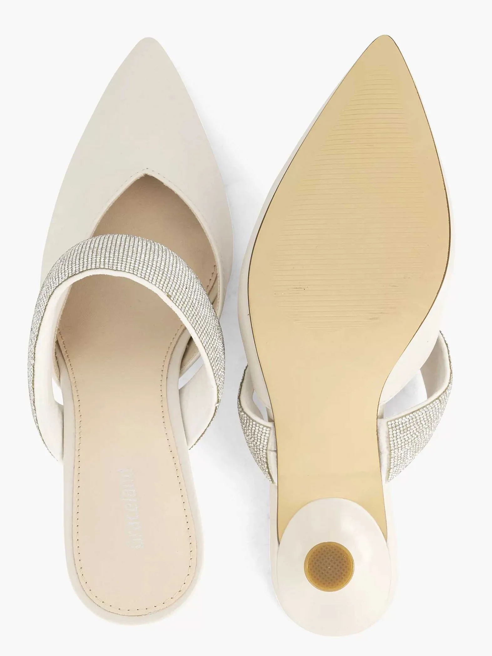Graceland Witte Pump Steentjes-Dames Pumps