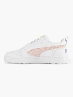 Puma Witte Rebound V6 Low-Dames Sneakers