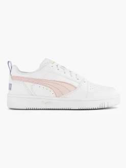 Puma Witte Rebound V6 Low-Dames Sneakers