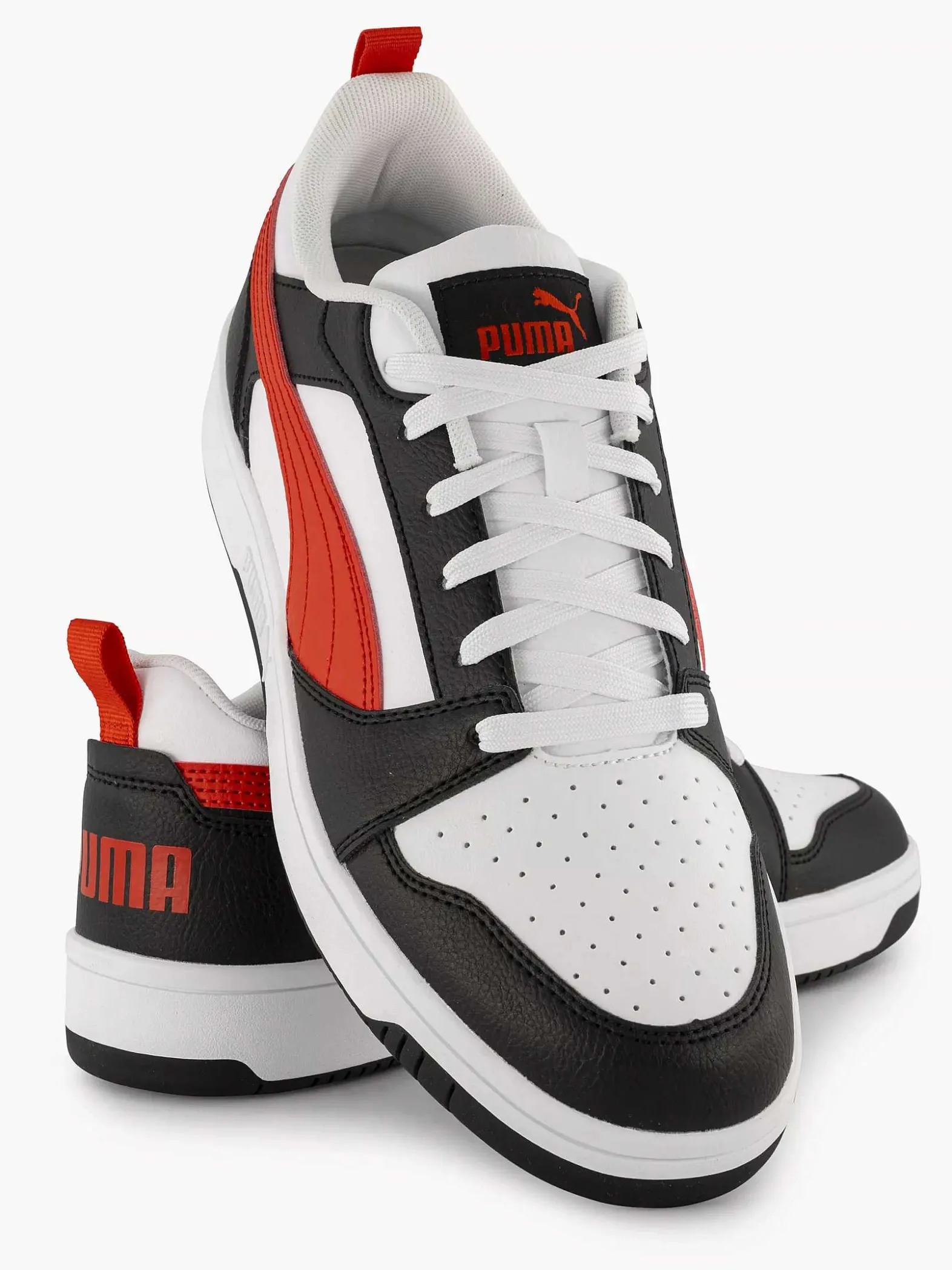 Puma Witte Rebound V6 Low-Heren Sneakers