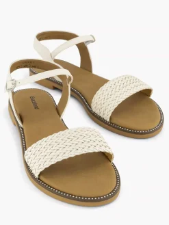 Graceland Witte Sandaal Gevlochten-Dames Sandalen