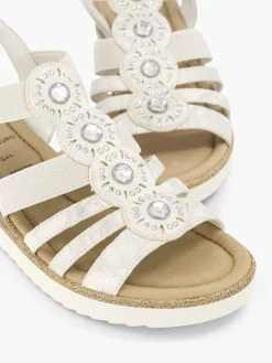 Easy Street Witte Sandaal Sheehak-Dames Comfort Schoenen