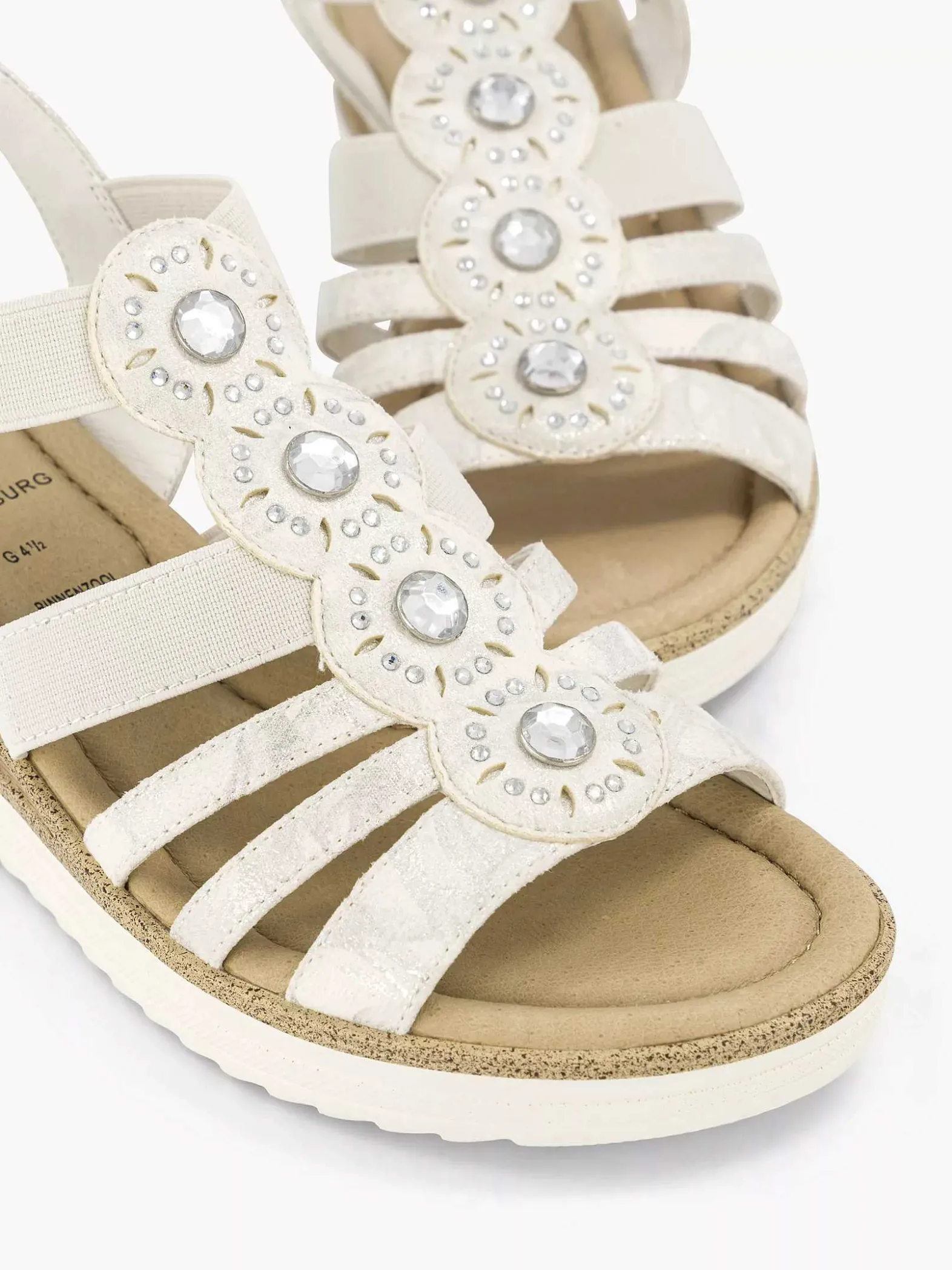 Easy Street Witte Sandaal Sheehak-Dames Comfort Schoenen