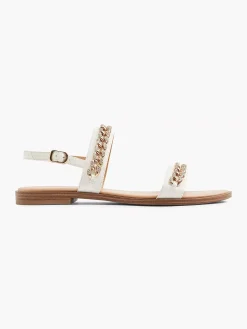 Graceland Witte Sandaal Sierketting-Dames Sandalen