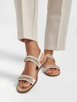 Graceland Witte Sandaal Sierketting-Dames Sandalen