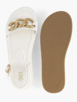 Oxmox Witte Sandaal Sierketting-Dames Sandalen