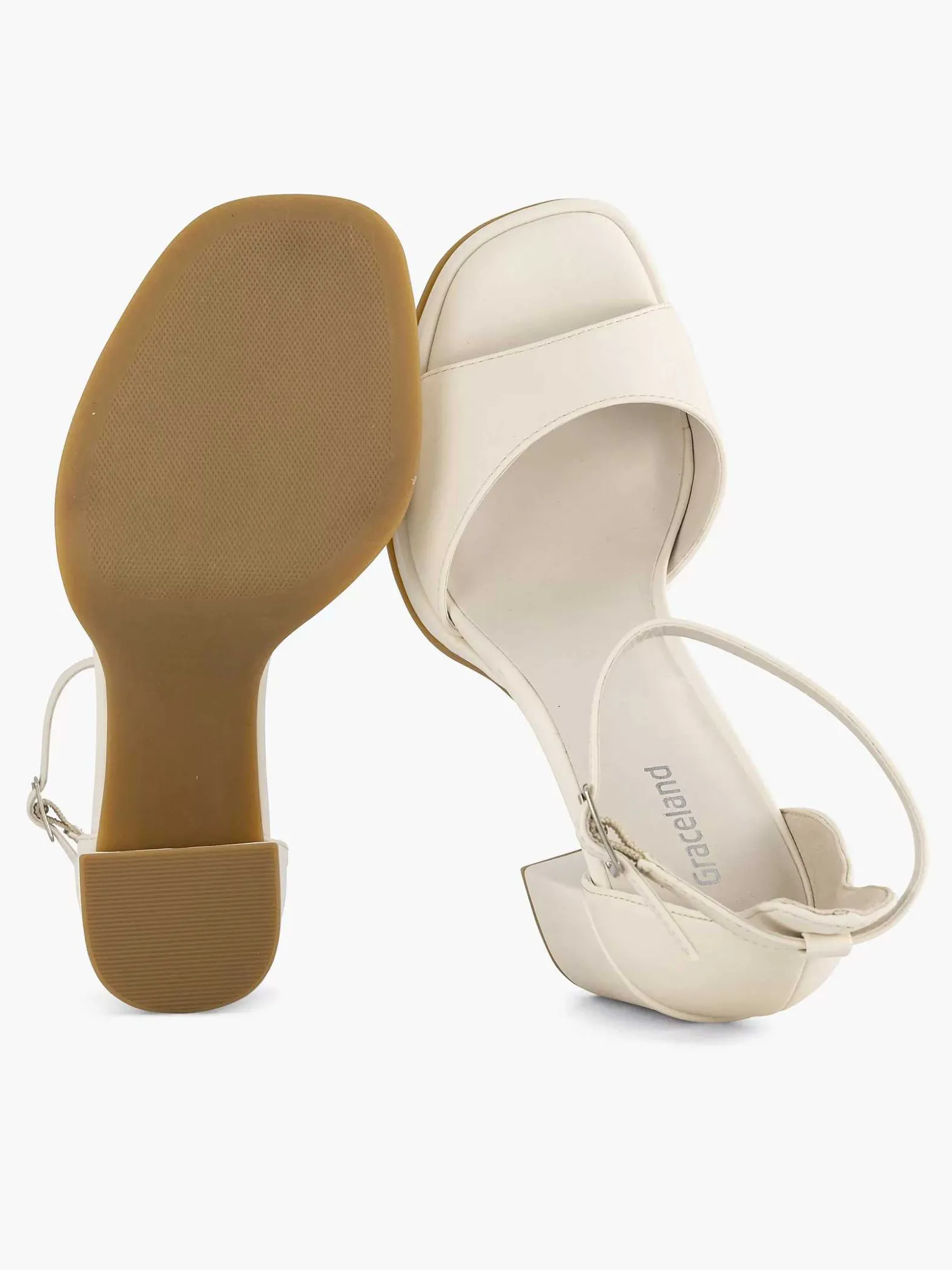 Graceland Witte Sandalette-Dames Sandalen