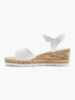 Graceland Witte Sandalette Sleehak-Dames Sandalen