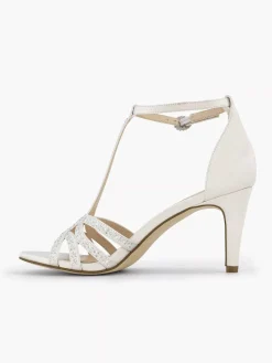 Graceland Witte Sandalette Steentjes-Dames Hoge Hakken