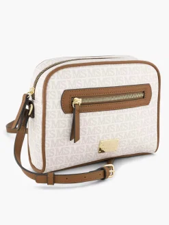 Michael Shannon Witte Schoudertas Print-Dames Online Exclusive Accessoires