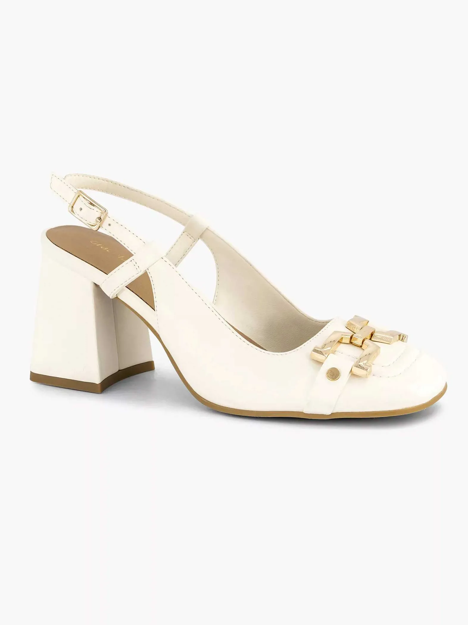 Graceland Witte Slingback-Dames Pumps