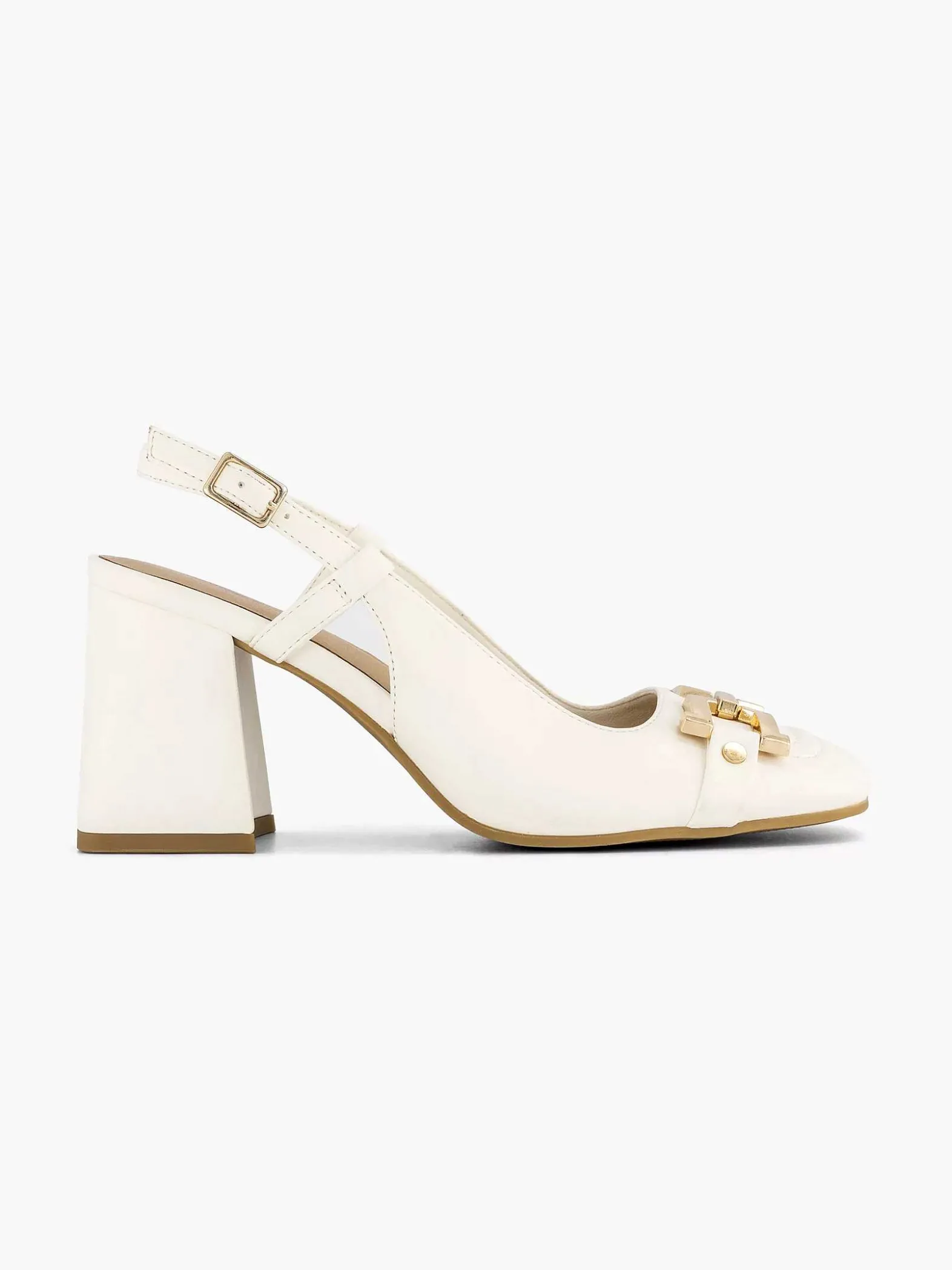 Graceland Witte Slingback-Dames Pumps