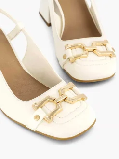 Graceland Witte Slingback-Dames Pumps