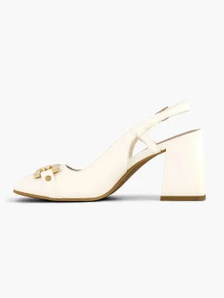 Graceland Witte Slingback-Dames Pumps
