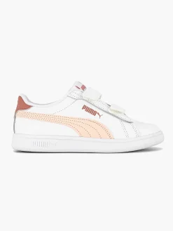 Puma Witte Smash 3.0 L V Ps-Kinderen Jongensschoenen