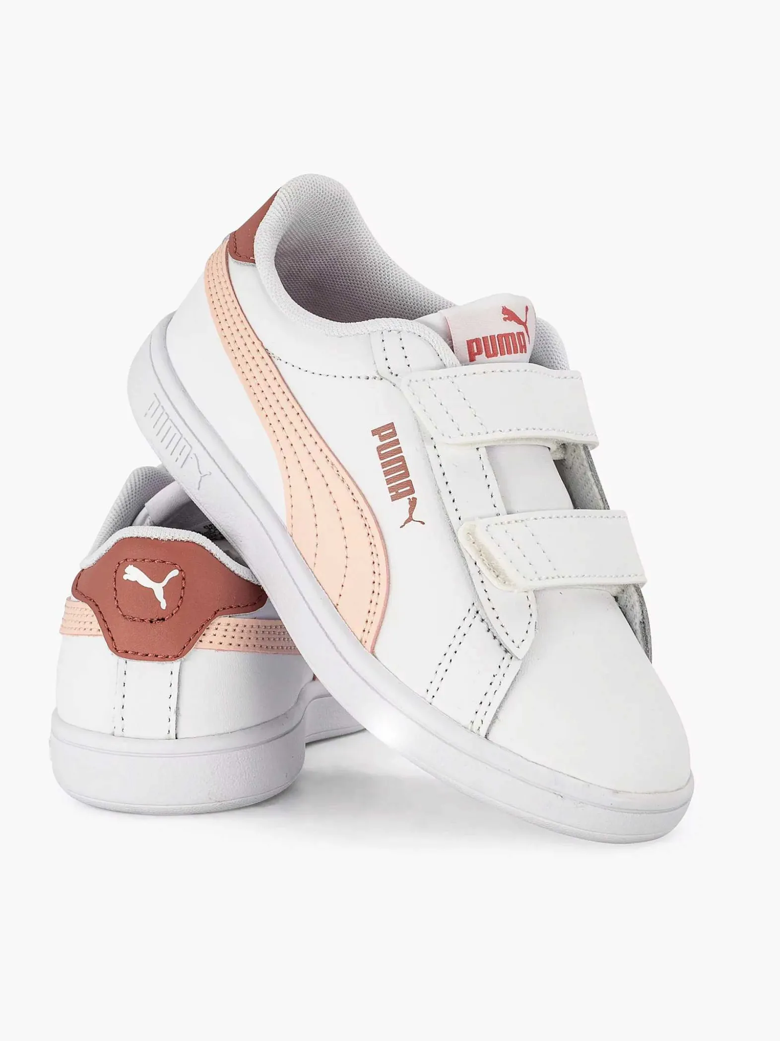 Puma Witte Smash 3.0 L V Ps-Kinderen Jongensschoenen
