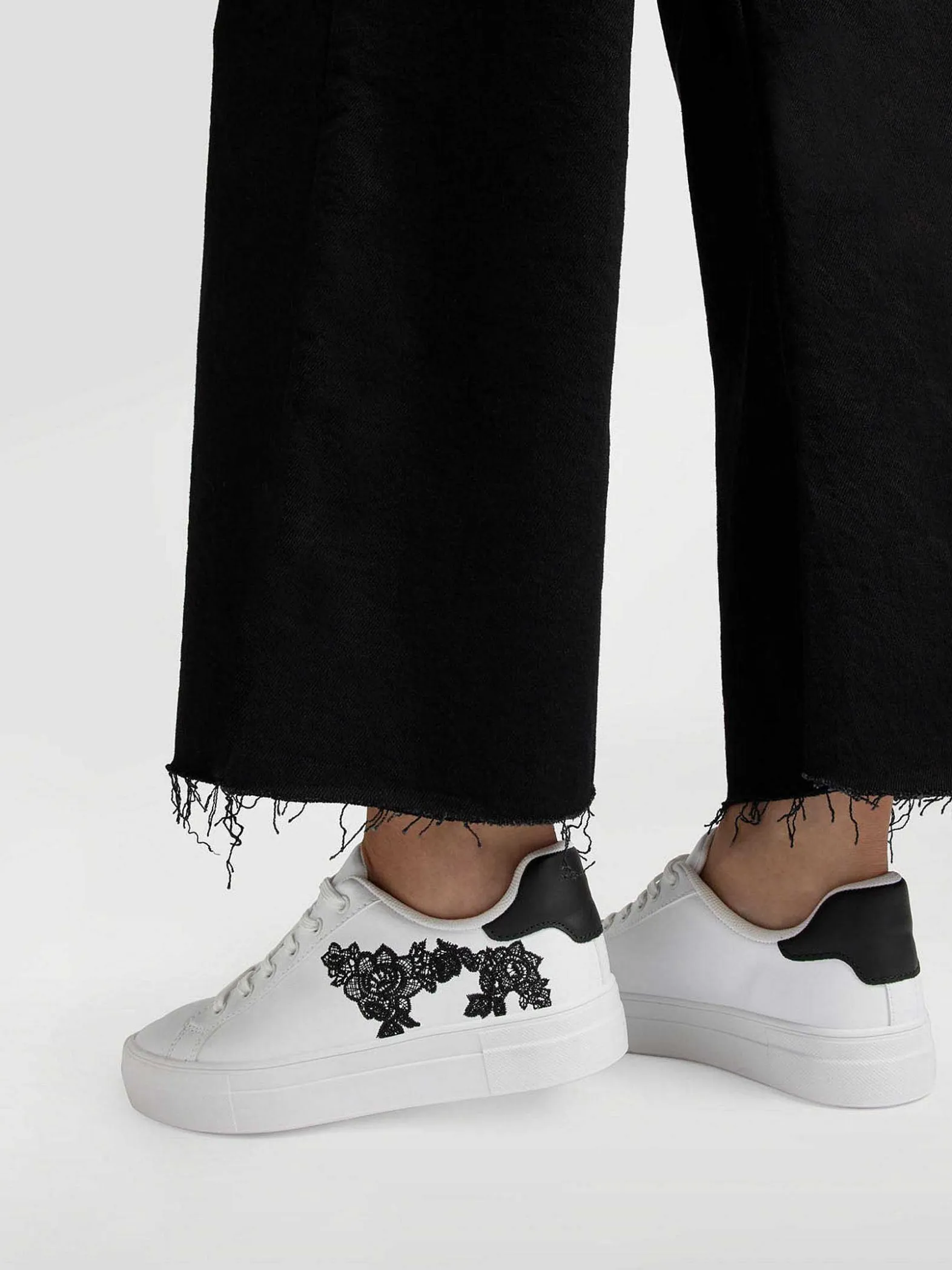 Graceland Witte Sneaker Bloemen-Dames Sneakers