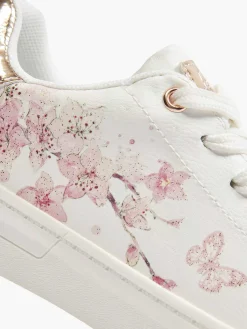 Graceland Witte Sneaker Bloemenprint-Kinderen Jongensschoenen