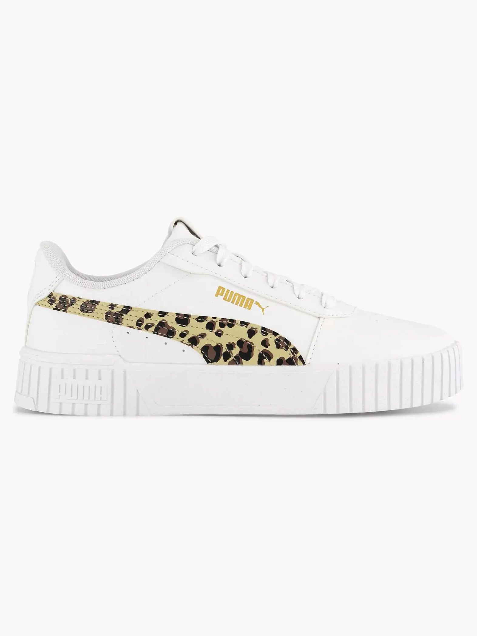 Puma Witte Sneaker Carina 2.0 Animal Update Jr-Kinderen Jongensschoenen