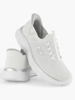 Skechers Witte Sneaker Swift Fit - Hands Free Sole Provider-Dames Sneakers