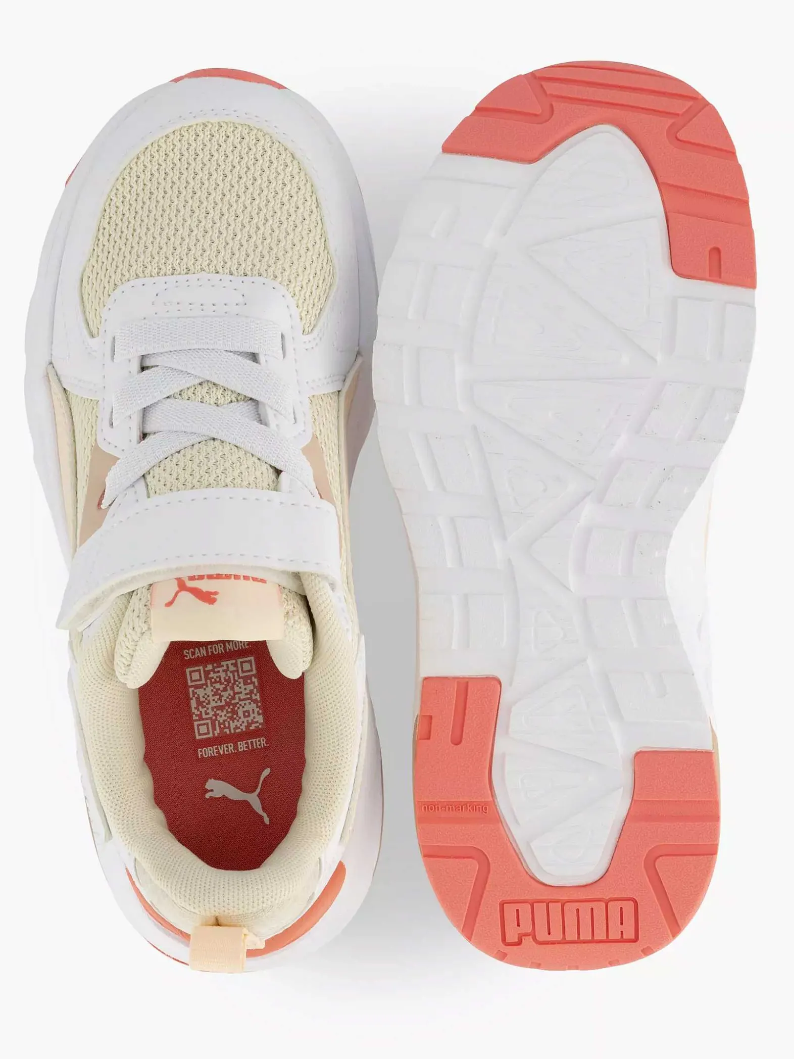 Puma Witte Sneaker Trinity Lite Ac-Kinderen Jongensschoenen