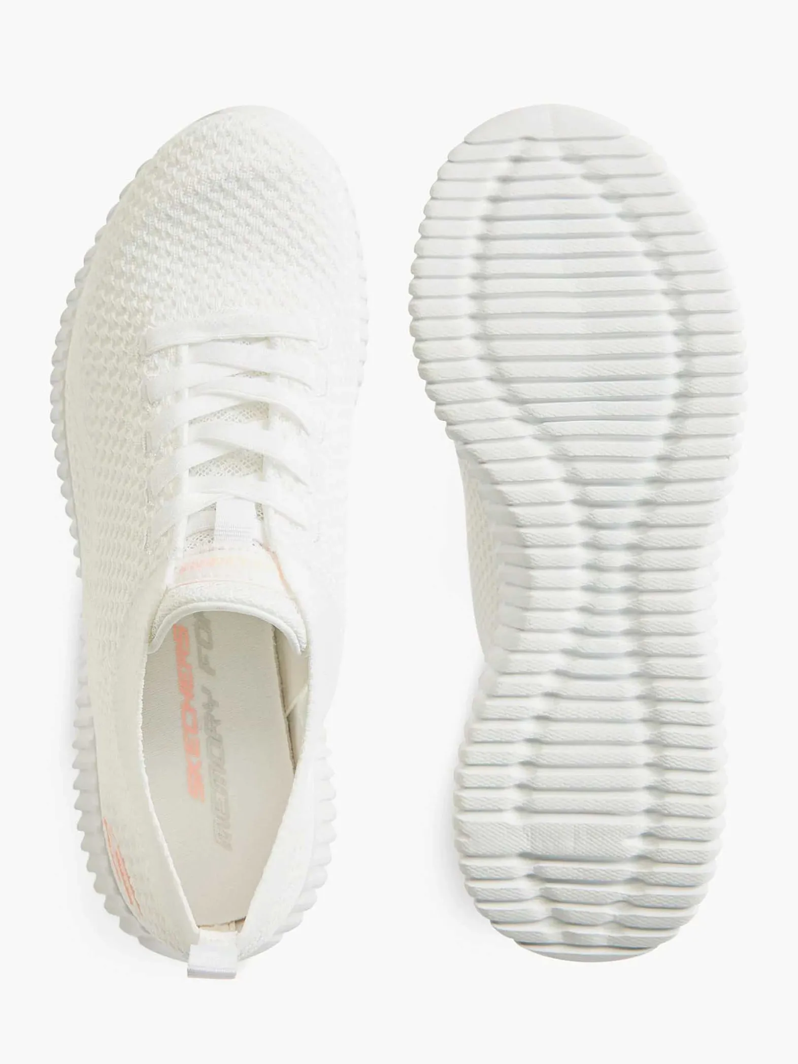 Skechers Witte Social Muse - Scene Lover-Dames Sneakers