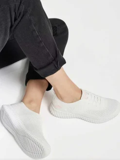 Skechers Witte Social Muse - Scene Lover-Dames Sneakers