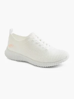 Skechers Witte Social Muse - Scene Lover-Dames Sneakers