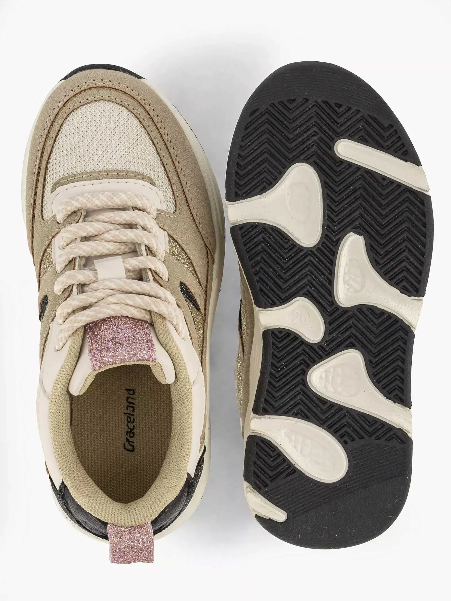 Graceland Zandkleurige Chunky Sneaker-Kinderen Jongensschoenen