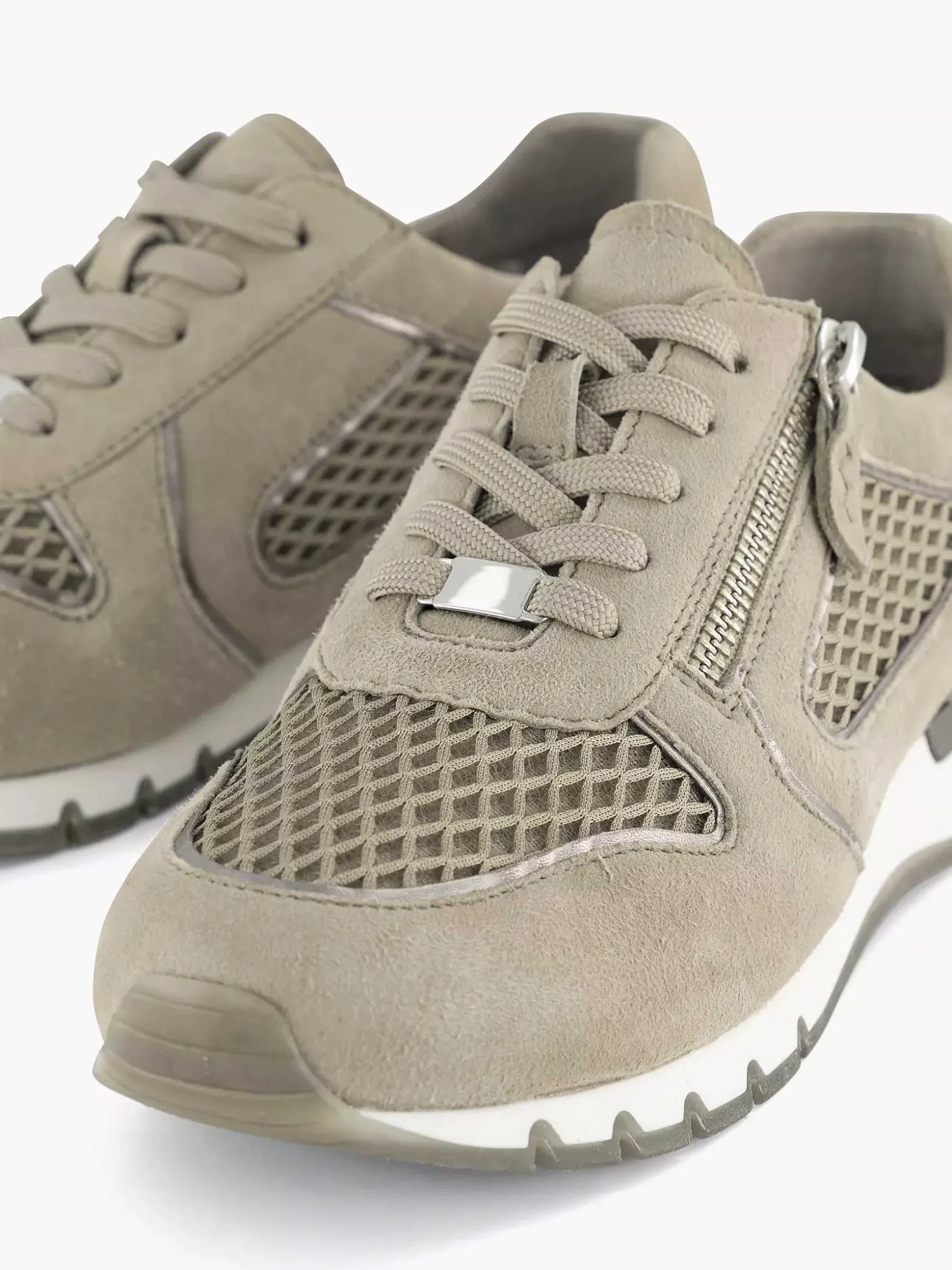 Medicus Zandkleurige Leren Comfort Sneaker-Dames Comfort Schoenen