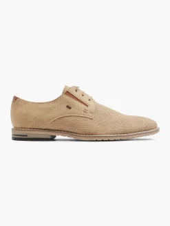 AM SHOE Zandkleurige Veterschoen-Heren Geklede Schoenen