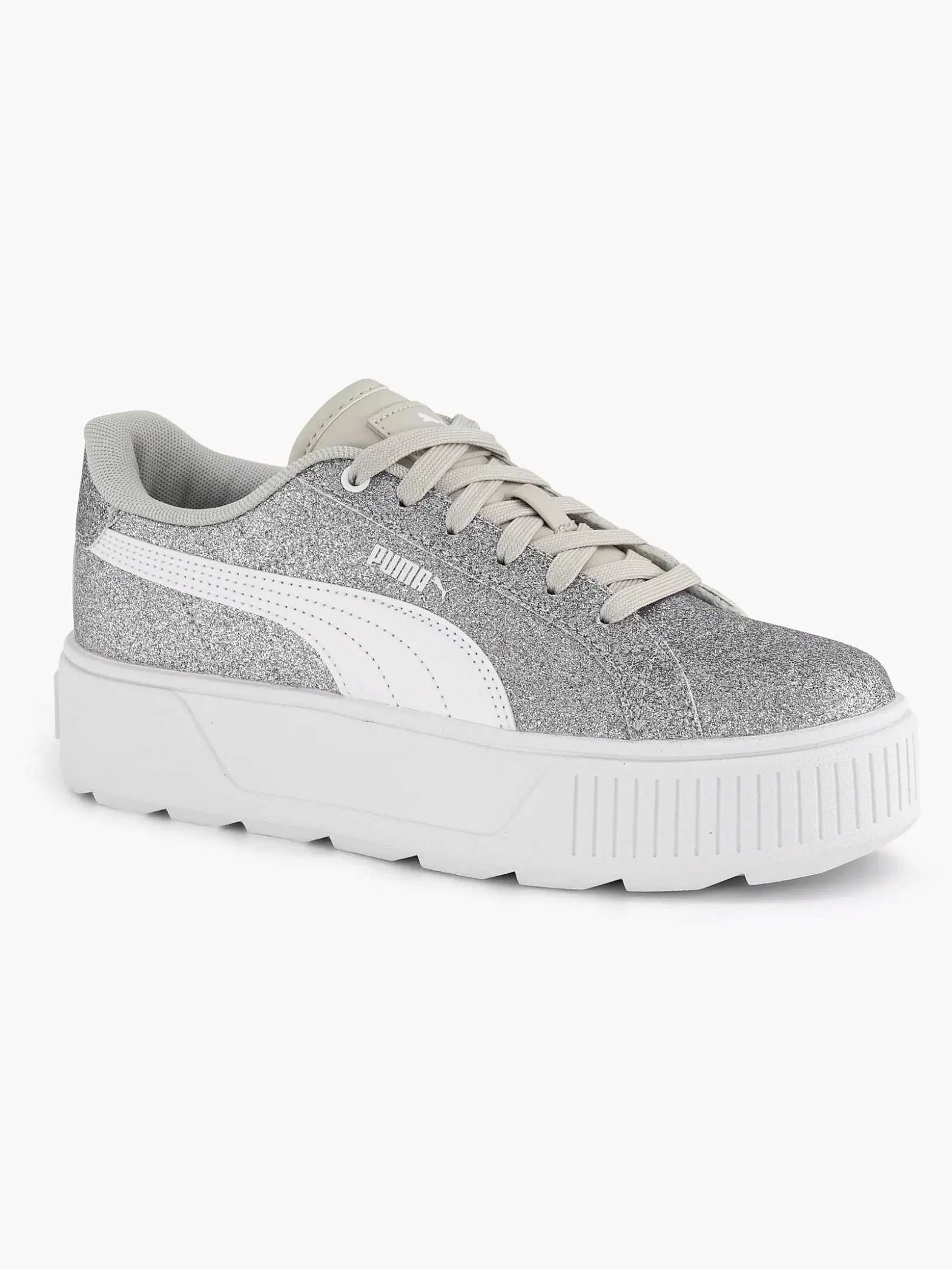 Puma Zilveren Karmen Glitz Jr-Dames Sneakers