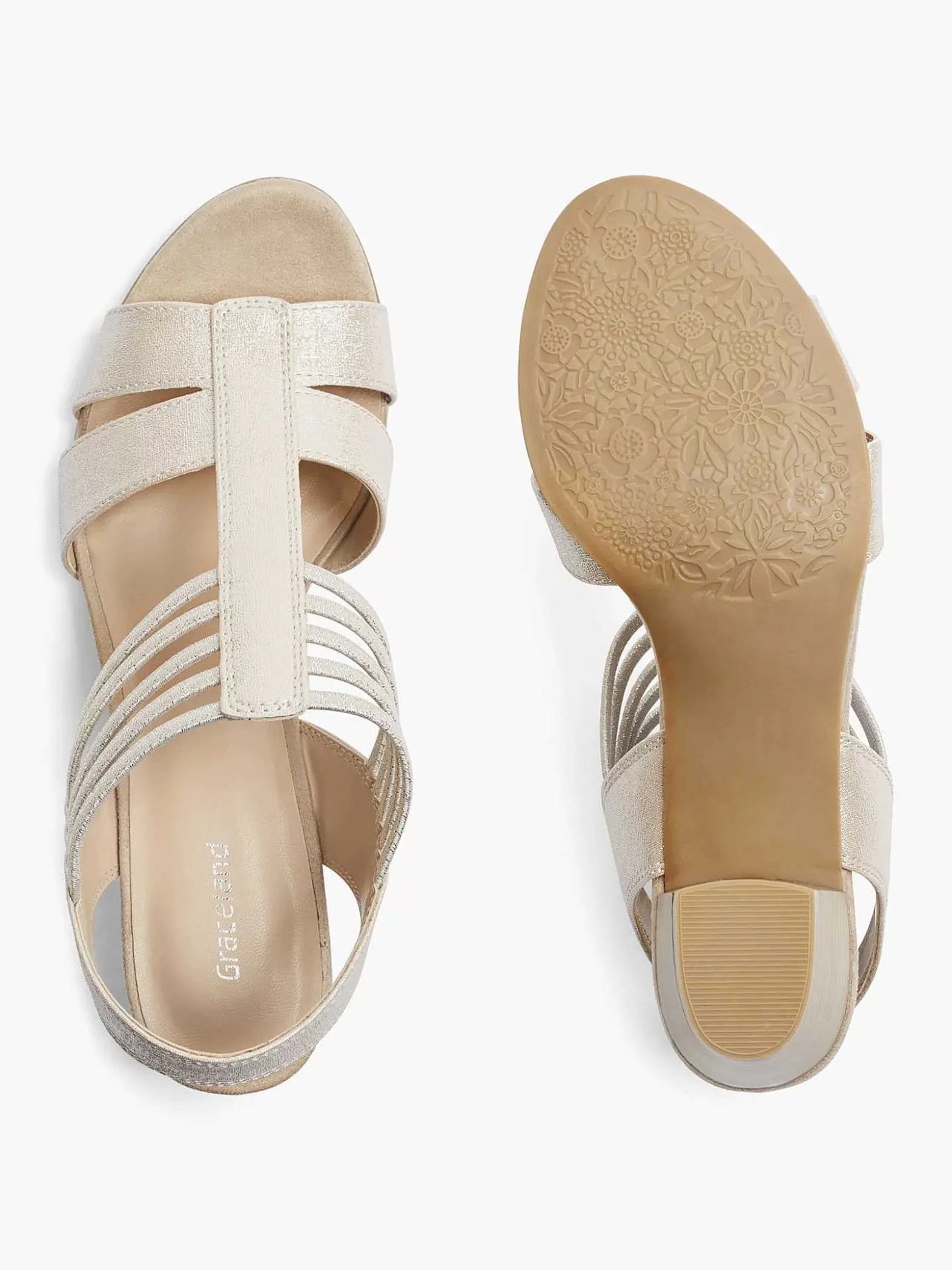 Graceland Zilveren Sandalette-Dames Sandalen