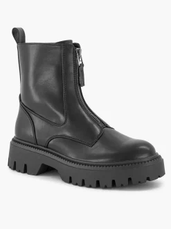 Oxmox Zwarte Bikerboot-Dames Enkellaarzen & Boots