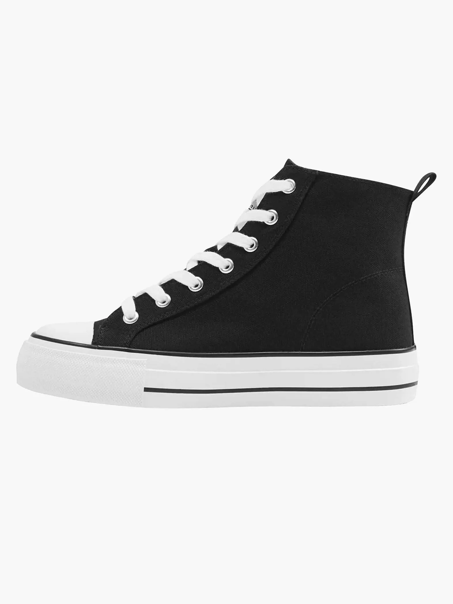 FILA Zwarte Canvas Hoge Sneaker-Dames Sneakers
