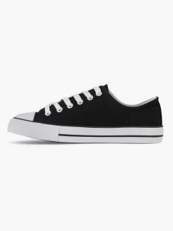 Graceland Zwarte Canvas Sneaker-Dames Sneakers